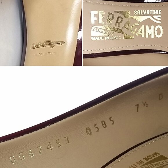 Salvatore Ferragamo Size 7 'LEO' Pumps Sz 7 Ombre Gradient Patent Leather - Picture 7 of 9